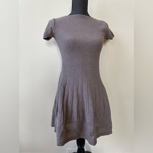 MAX STUDIO - Brown Knit Fit and Flare Dress - Size XS